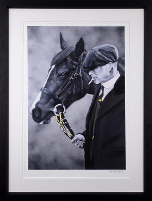 Race Day Framed Print on Paper by Artist Dean Martin (The Mad Artist)