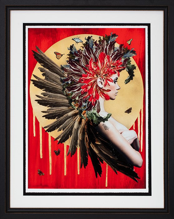 Rebels Angel Framed Print on Paper by Artist Louise Hutton