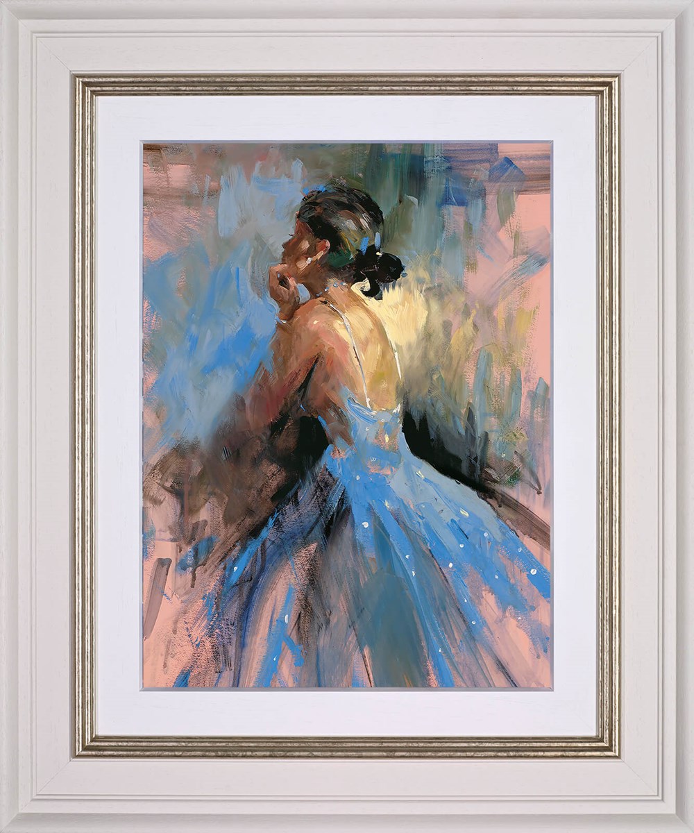 Rhapsody in Blue Framed Canvas on Board by Sherree Valentine Daines