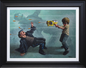 Rodger The Dodger Framed Canvas on Board by Artist Craig Davison