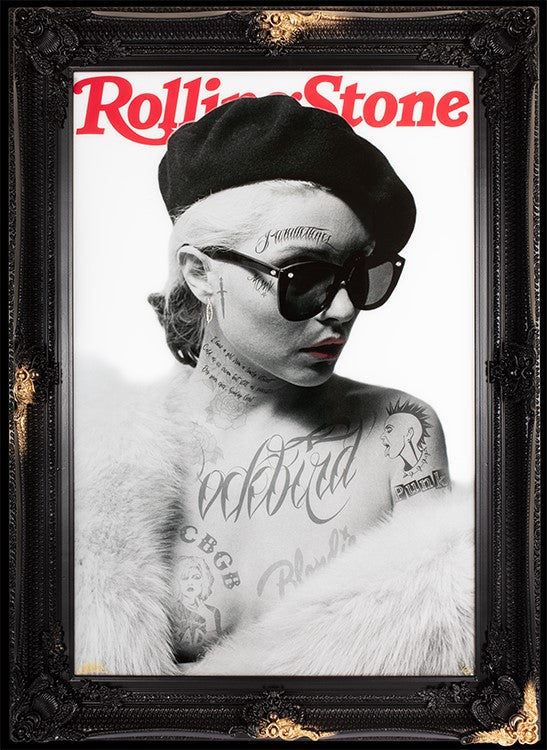 Rolling Stone - Debbie Framed Mixed Media Print on Board By Artist Ghost