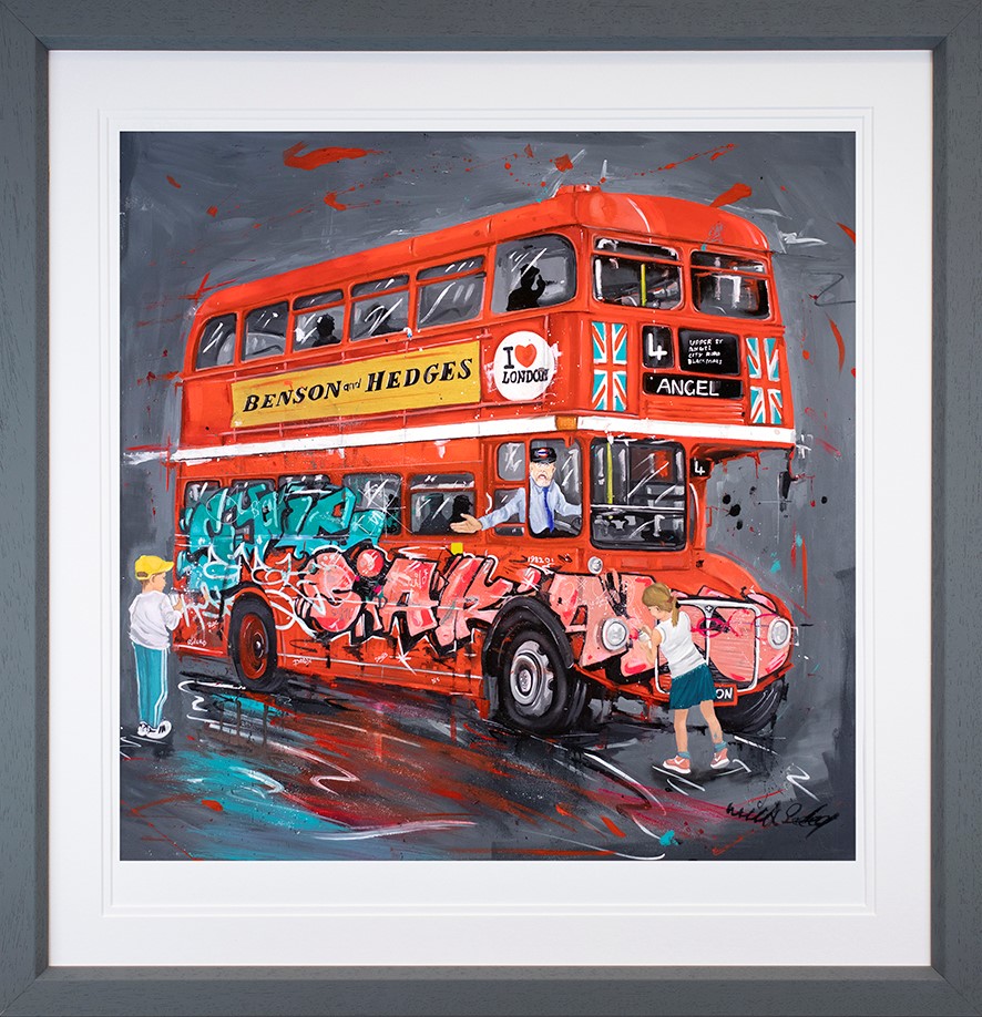 Route Master Flash Framed Print on Paper by Artist Wild Seeley