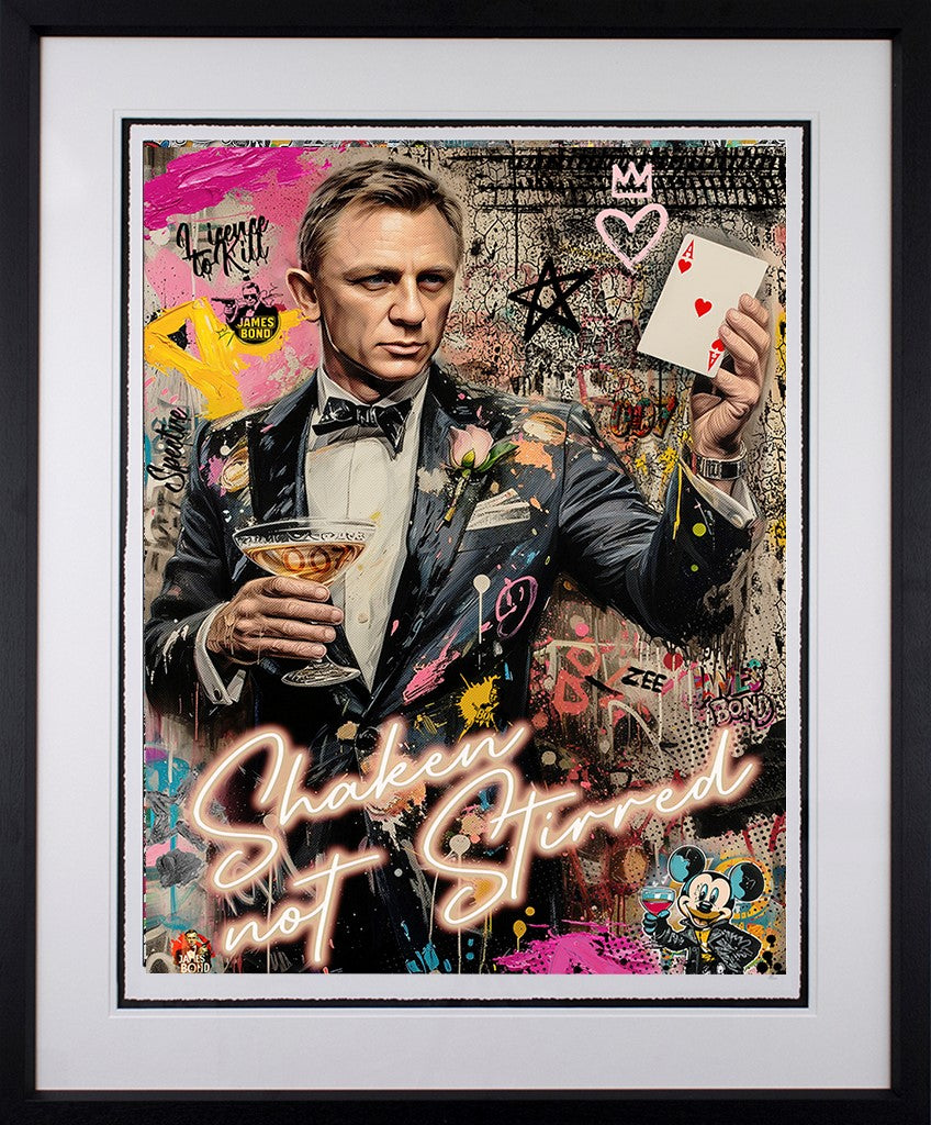 Shaken Not Stirred Framed Print on Paper by Artist Zee