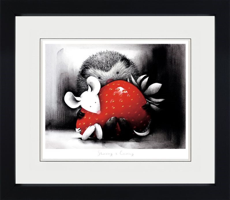 Sharing is Caring Framed Print by Artist Doug Hyde