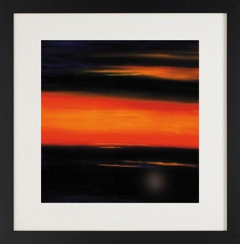 Sunburst Framed Print on Paper by Artist Debra Stroud 