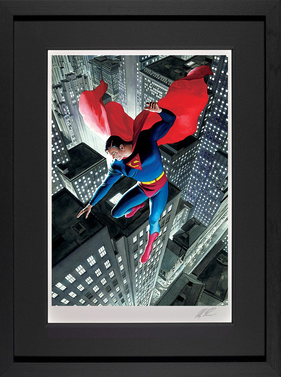 Superman Twentieth Century Framed Print on Paper by Artist Alex Ross