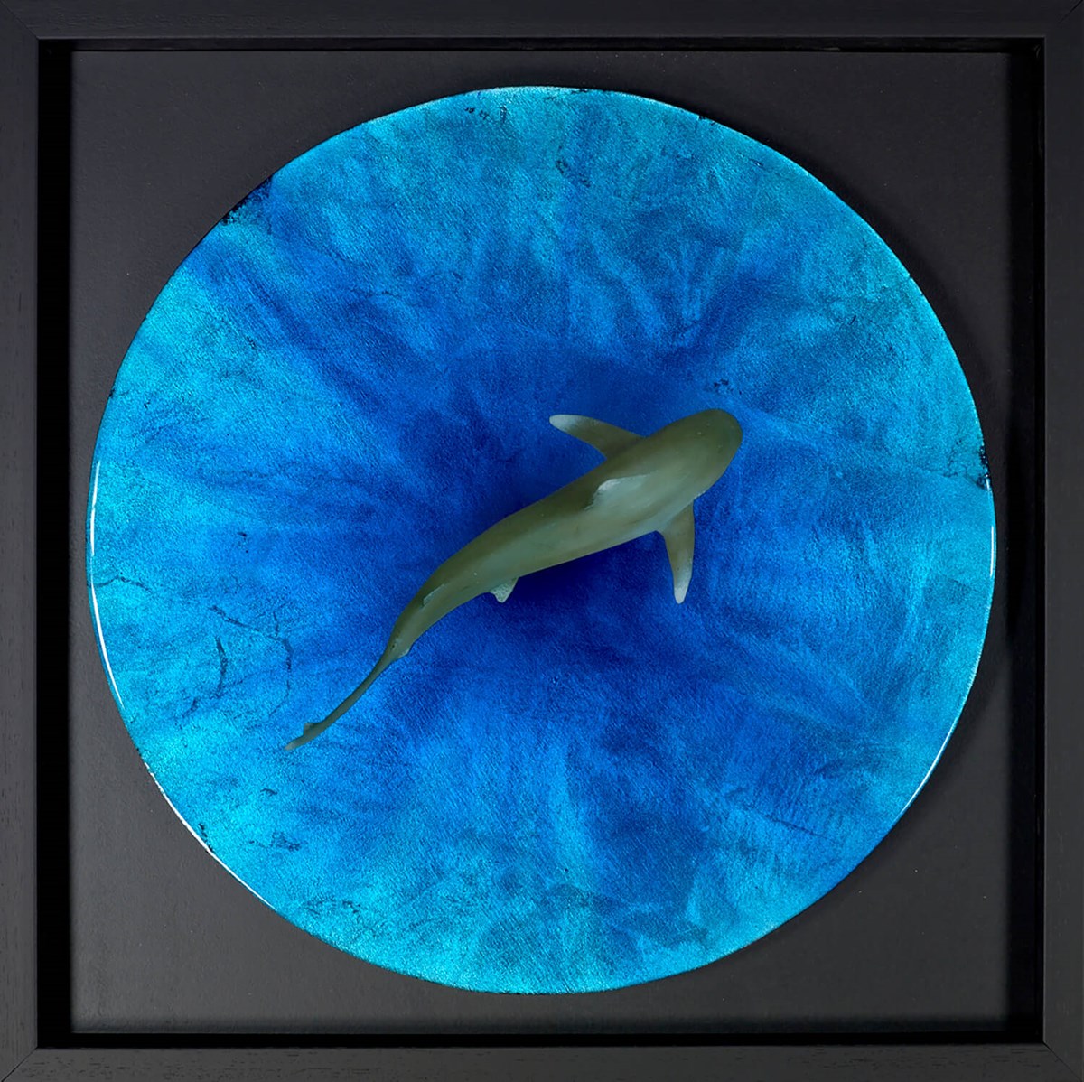 The Great Blue Framed Mixed Media by Artist Nick O'Neill