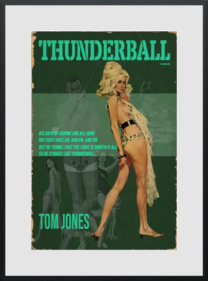 Thunderball 1965 Framed Print on Paper by Artist Linda Charles