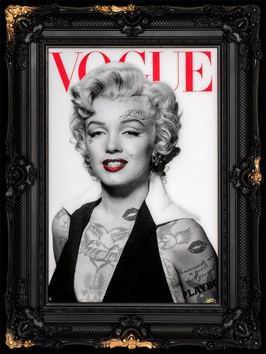 Vogue - Monroe Framed Mixed Media Print on Board By Artist Ghost