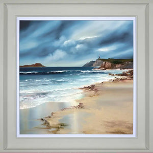 Whispering Tides Framed Canvas on Board by Artists Philip Gray