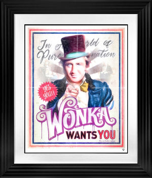 Wonka Needs You Framed Print on Paper by Artist JJ Adams