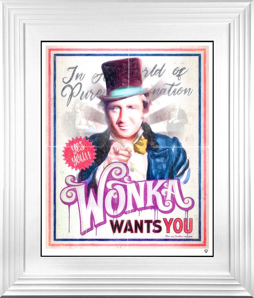 Wonka Needs You Framed Print on Paper by Artist JJ Adams