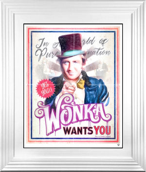 Wonka Needs You Framed Print on Paper by Artist JJ Adams